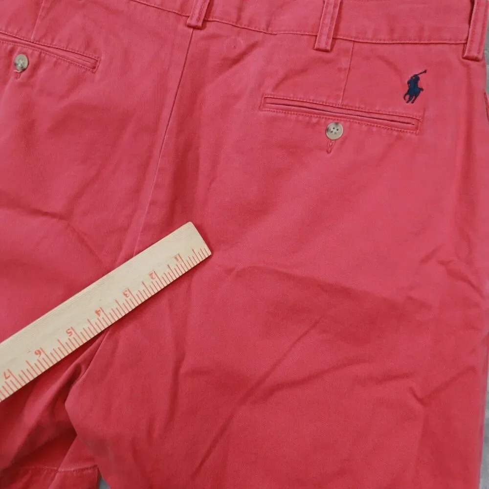 Polo Ralph Lauren Vintage‎ Men's Light Red Faded Pleat Front Shorts size 36